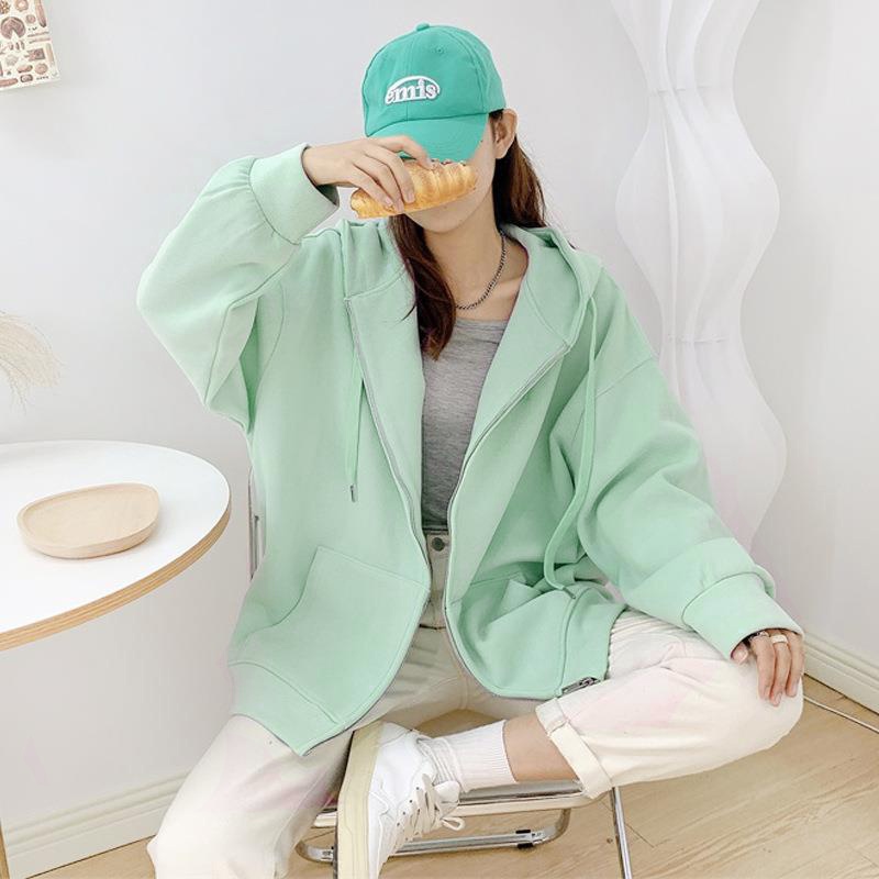 Jaket Hoodie Zipper Polos ( TEBAL ) Unisex Pria &amp; Wanita Korean Style | Dhea Fashion