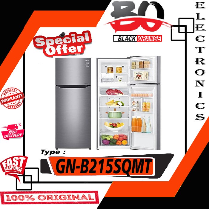 LG GN-B215SQMT KULKAS 2 PINTU INVERTER GNB215SQMT GNB215 215SQMT ORIGINAL