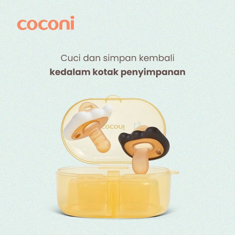 Coconi Happy Soother Pacifier 2pcs with Box / Empeng Dot Bayi Silikon isi 2