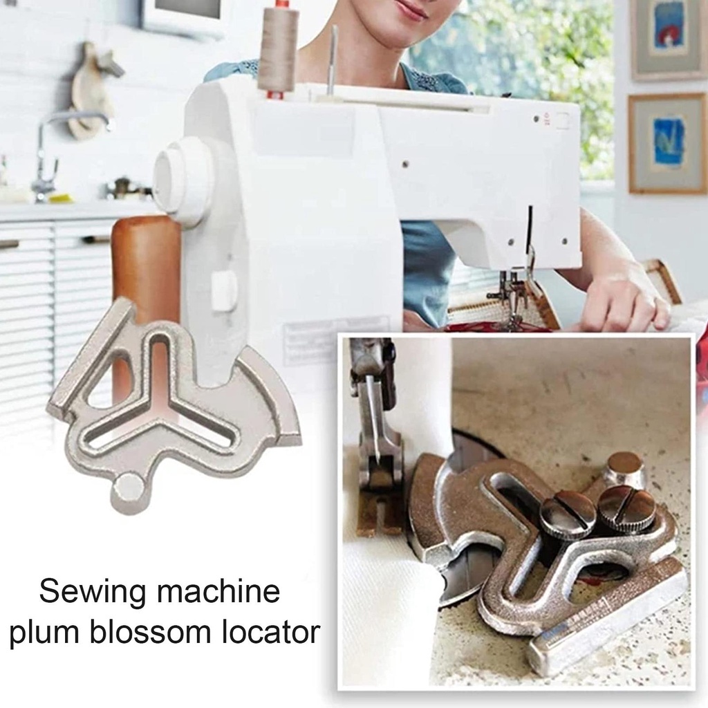 Plum Blossom Alat Pengukur Posisi G-Type Lurus Lengkung Locator Kain Kaki Menekan Sekrup Jempol Universal Plum Tiga Sudut Lockstitch Gauge Steel Aksesoris Mesin Jahit