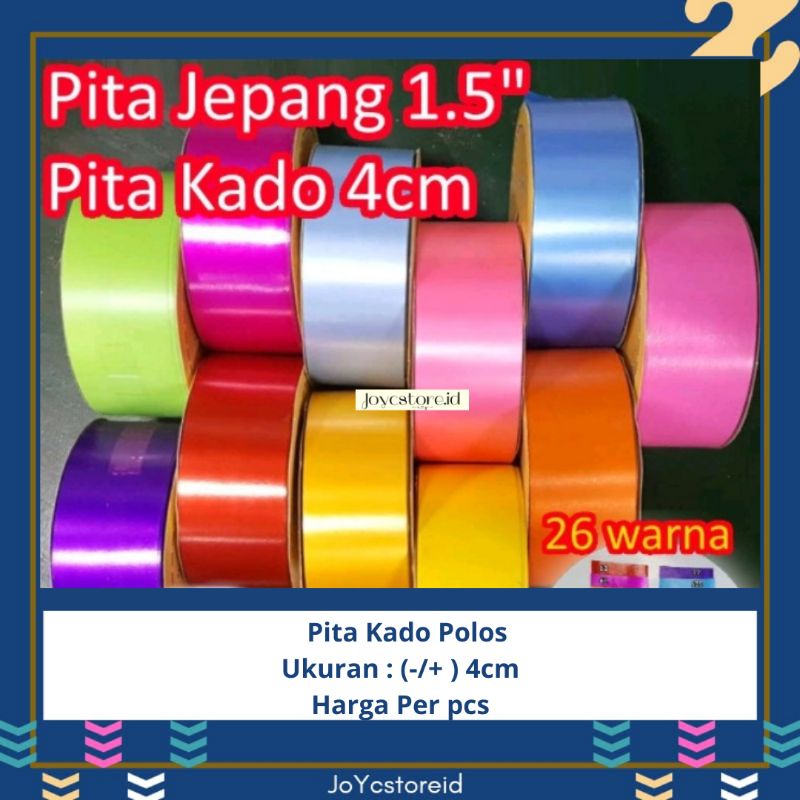 

Pita Kado Jepang Polos 4cm | Pita Jepang | Pita Kado |