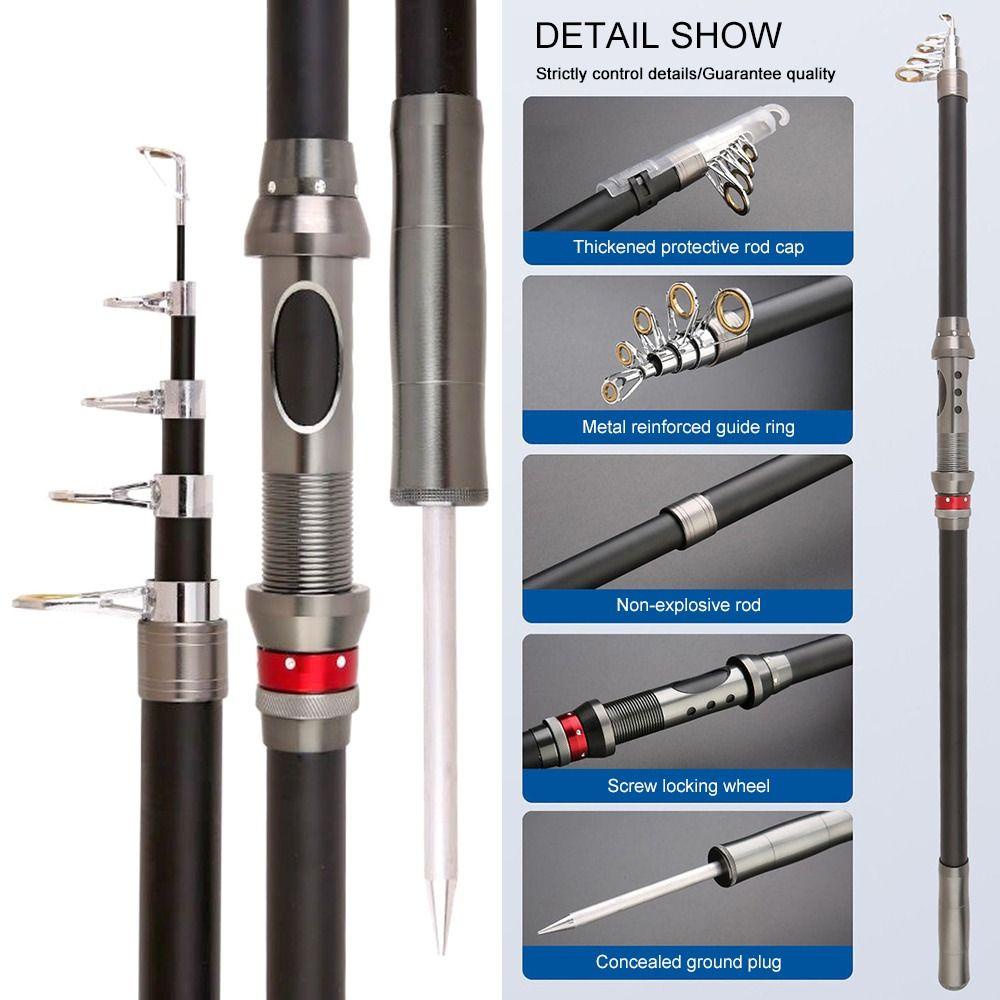 TOP Joran Pancing Teleskopik Mini Travel Ultralight Carp Feeder