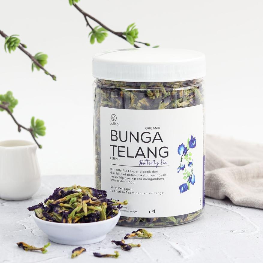 

➭ Teh Bunga Telang Kering Organik 50 gr galleo Butterfly Pea Organic ☼