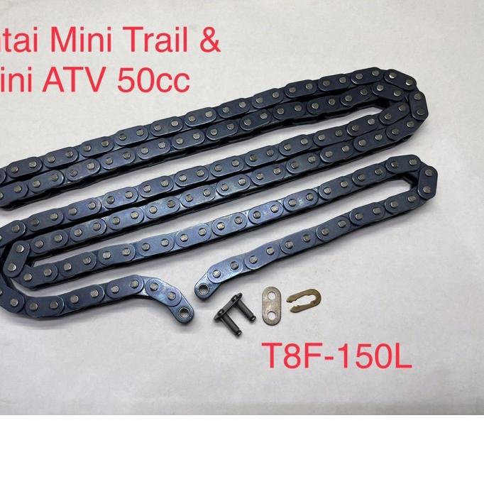 ✔ Rantai Heavy Duty T8F - 150L BLACK + Sambungan Mini Trail 50cc & Mini ATV 50cc