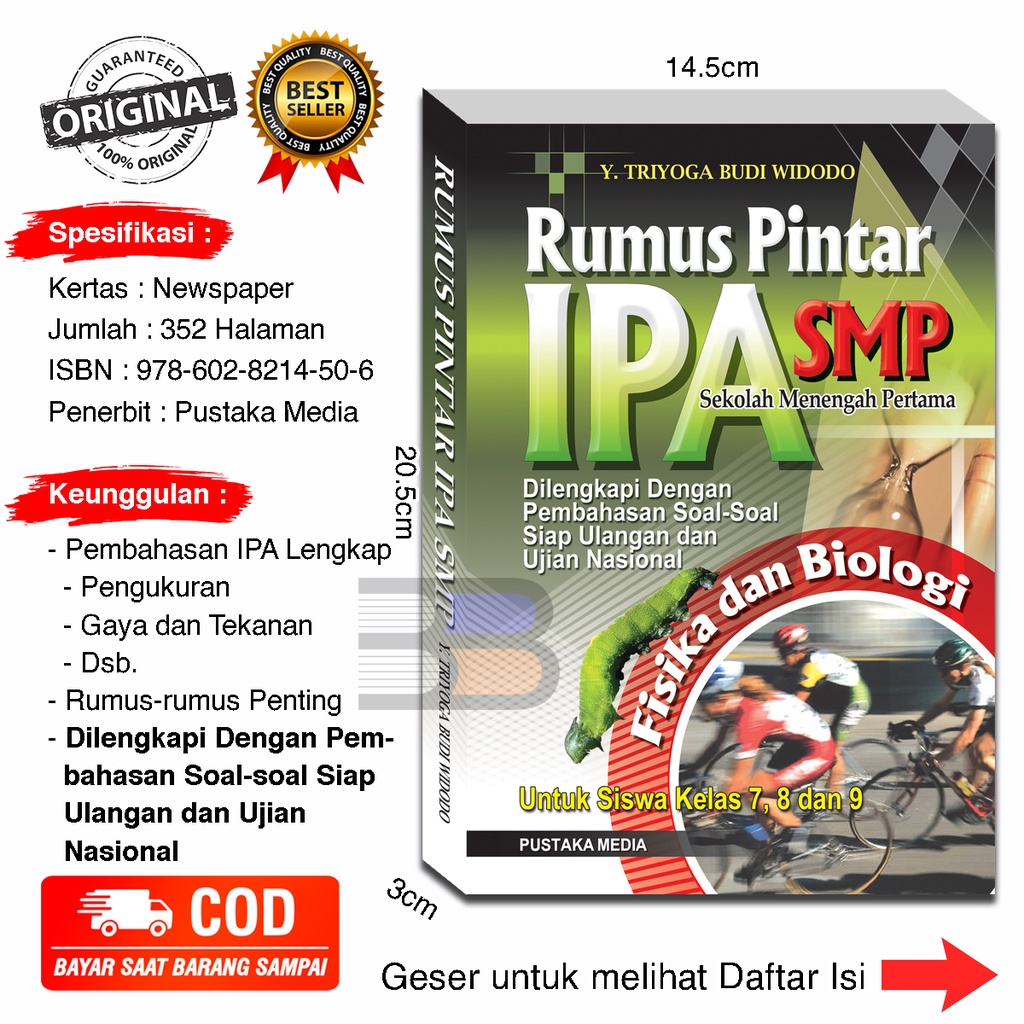 Buku Bimbingan Belajar Rumus Pintar IPA SMP Fisika dan Biologi