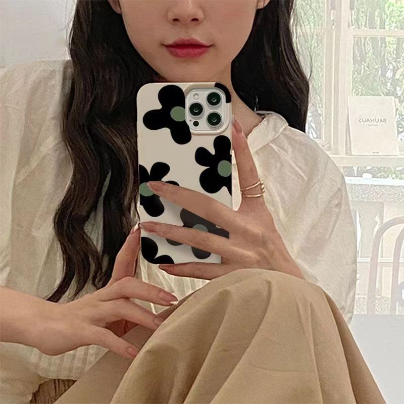 IPHONE Ins Pola Bunga Cocok Untuk Iphone14 14pro 14plus 13 13mini 13pro 13prm iPhone12 7Plus 8Plus Xr XS 13 12mini Pro Max Empat Sudut Casing Ponsel Tahan Guncangan