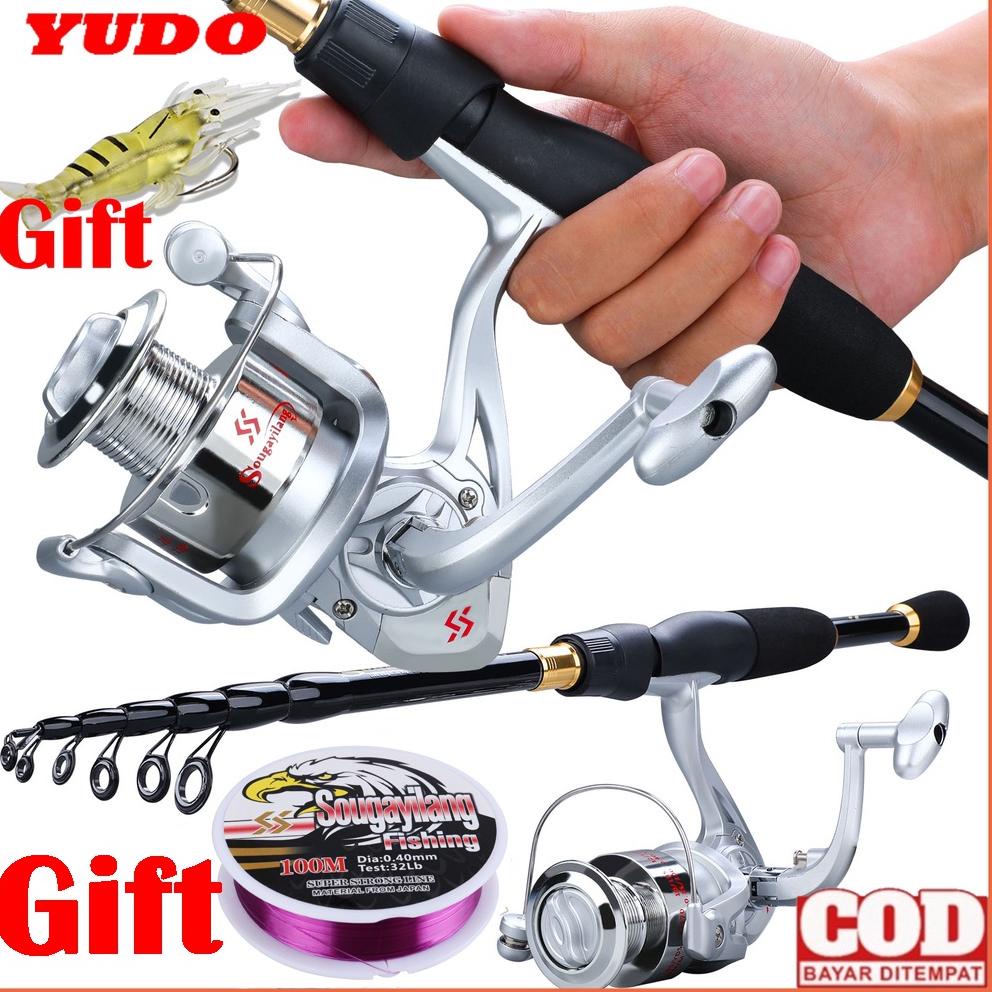 MEN SALE  YUDO Set Joran Pancing Telescopic Fishing Rod 1.8m 2.1m 2.4m Ultralight Weight Carbon Fibe