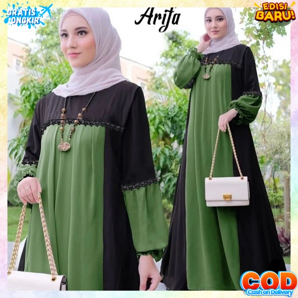 Long Dress Terbaru Dres Korea Fashion Muslim Muslimah Pakaian Muslim Remaja Drees Gsmis Premium Eleg