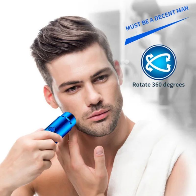 Alat Cukur Kumis Jenggot Elektrik Mini Portable USB Alat Cukur Rambut Bulu Ketiak Mini Electric Shaver Razor