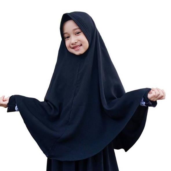 ☞ Yasta Fashion - Jilbab Instan Kerudung Anak syari Polos Cantik - Hitam ➳