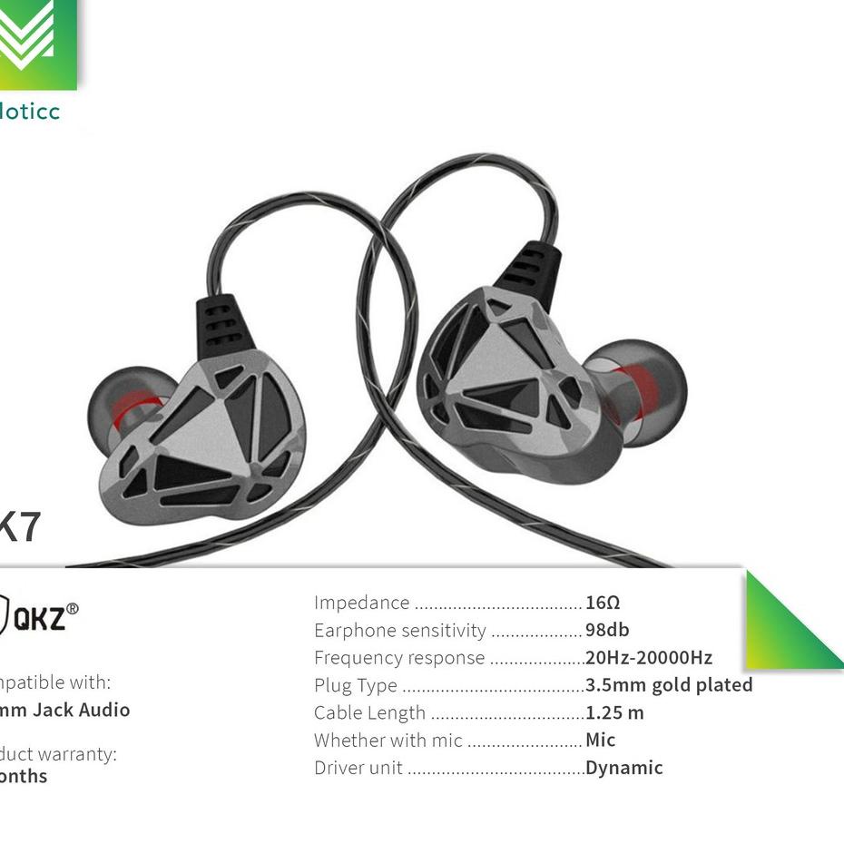 ۩ QKZ AK7 with Mic In Ear Earphone Gaming Heavy Bass Sports Headset ❋
