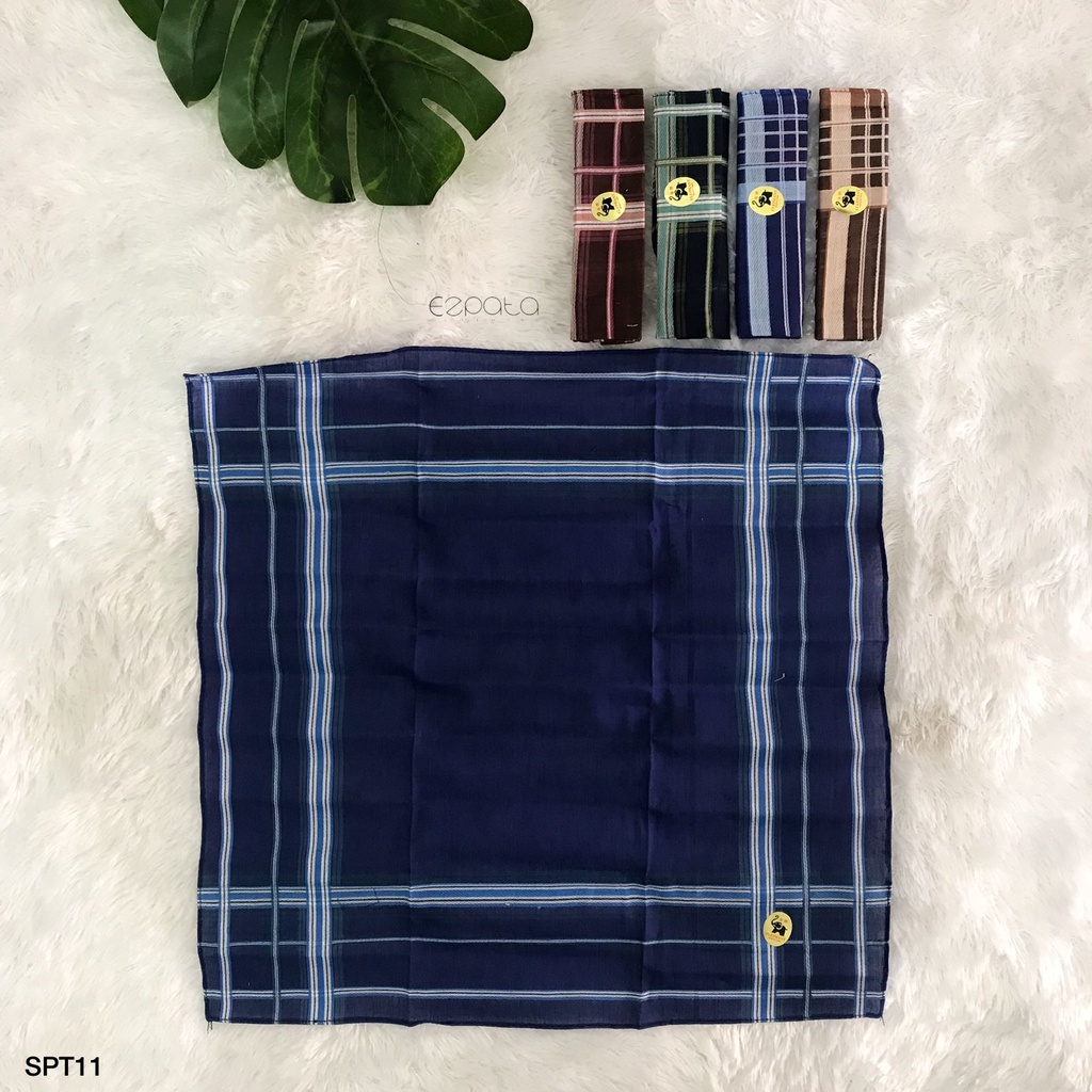 Sapu Tangan Pria Katun Polos Motif Murah 1-pcs
