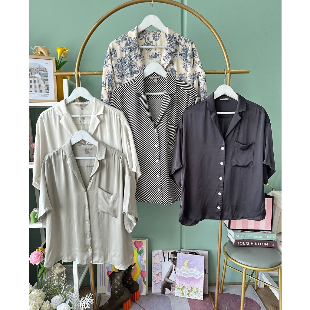 Hm satin shirt blouse