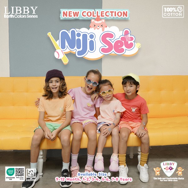 Libby NIJI SET Boy and Girl / Setelan Baju Anak Laki-Laki dan Perempuan