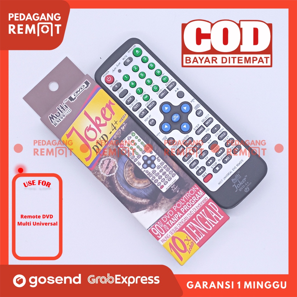 Jual Remot Remote Dvd Multi Universal Joker Polytron Philips Samsung