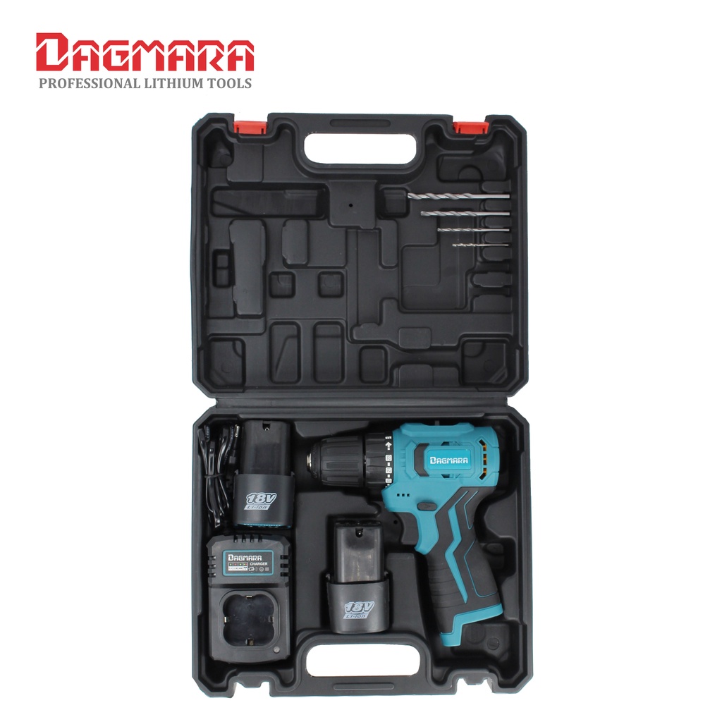 DAGMARA 18V Brushless Cordless Drill Set Mesin Bor Tangan Tanpa Kabel