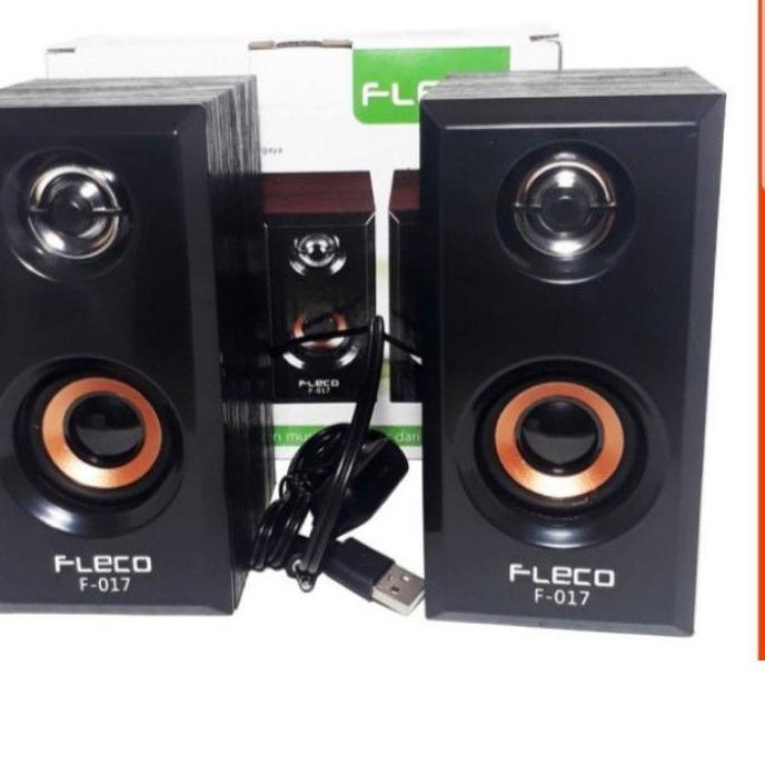 ♔ Speaker Salon Aktif Komputer Fleco F-017//Salon Komputer USB & AUX//Fleco 017 ♜