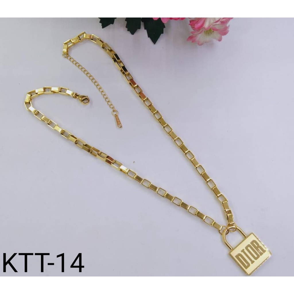 KALUNG TITANIUM LIONTIN GEMBOK EMAS GOLD TERMURAH / DUNIA GELANG TERBARU