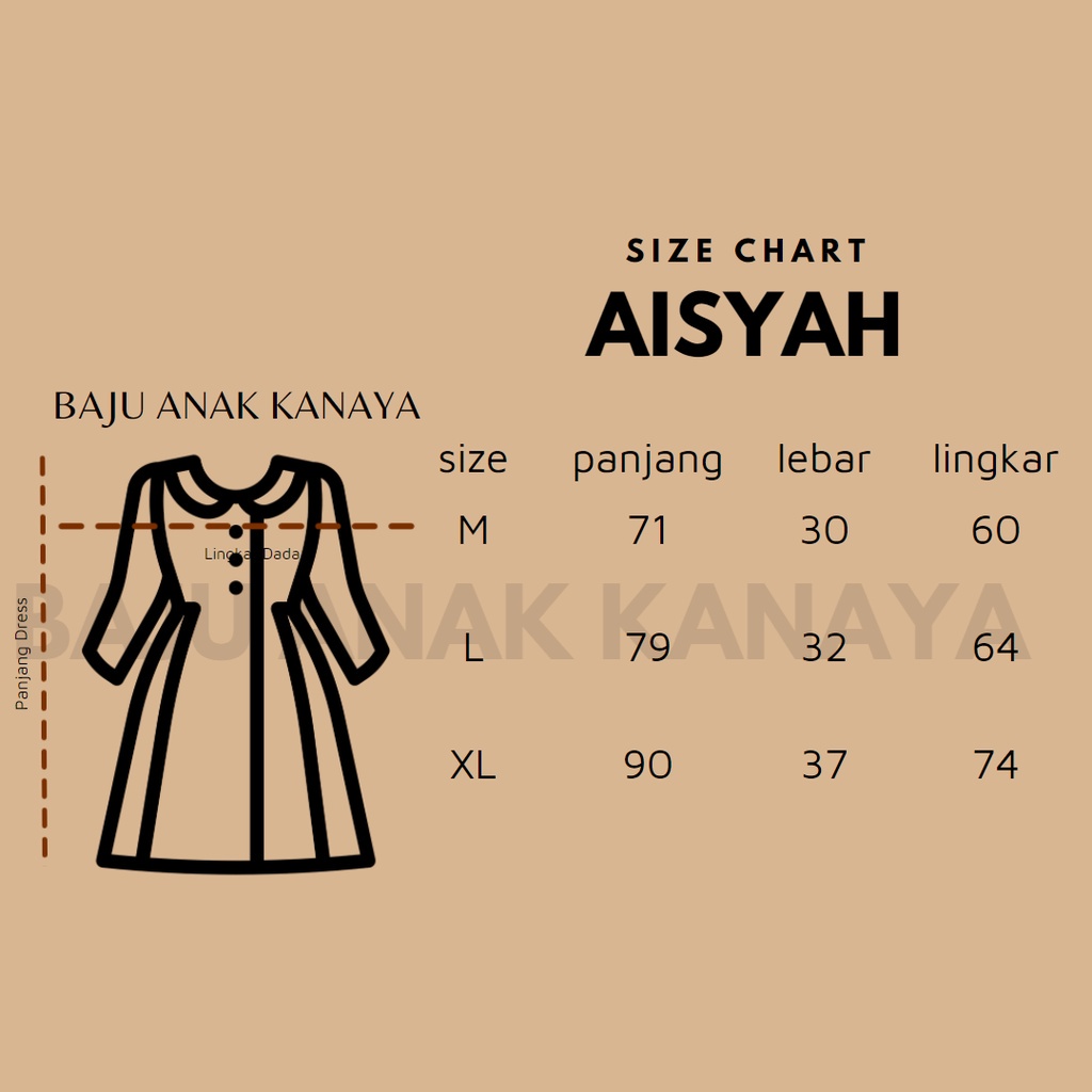 3-6TH GAMIS ANAK AISYAH LONG DRESS ANAK PEREMPUAN