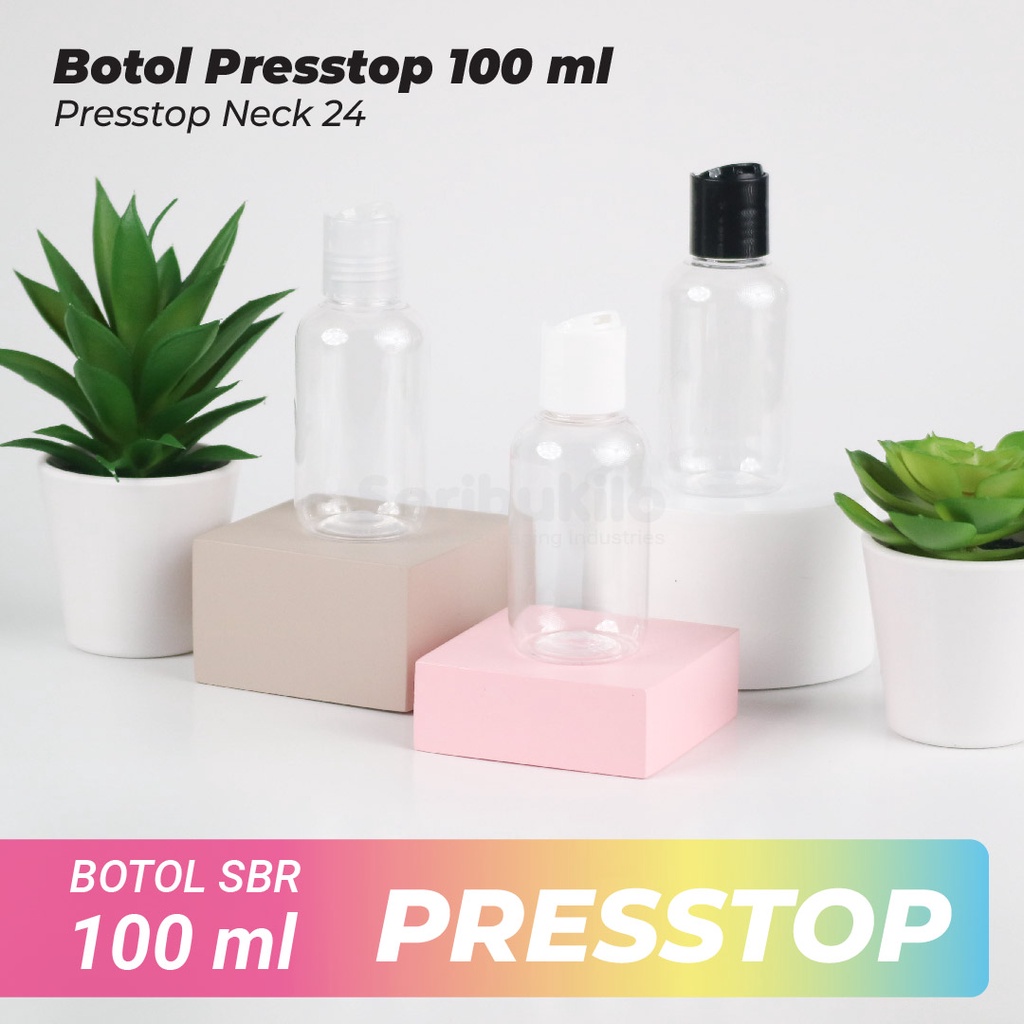 Botol Presstop SBR 100ml/Botol PET 100ml Presstop/Disctop