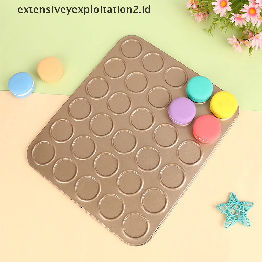 {NEW} 30lubang Macaroon Kit Carbon Steel Loyang Kue Macaron Pot Anti Lengket Baking Tray.