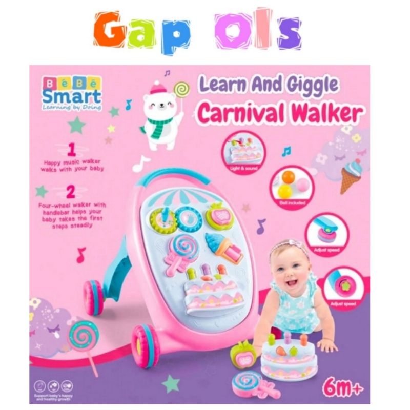 BEBE SMART Learn and Giggle Carnival Walker BEBE SMART Push Walker Baby Walker