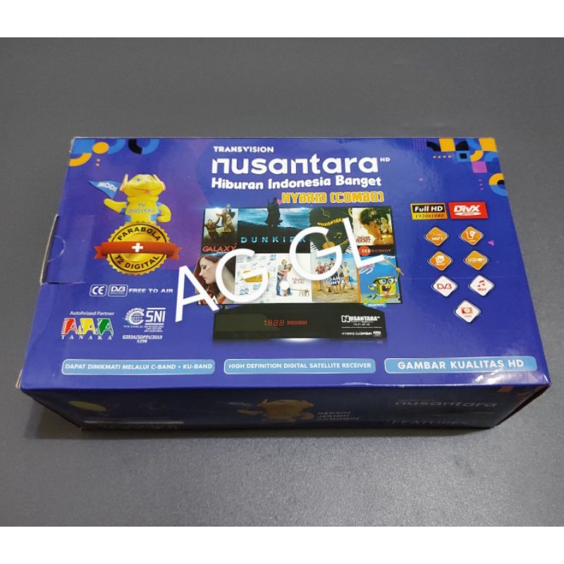 Receiver Transvision Nusantara HD COMBO DVB S2 + T2