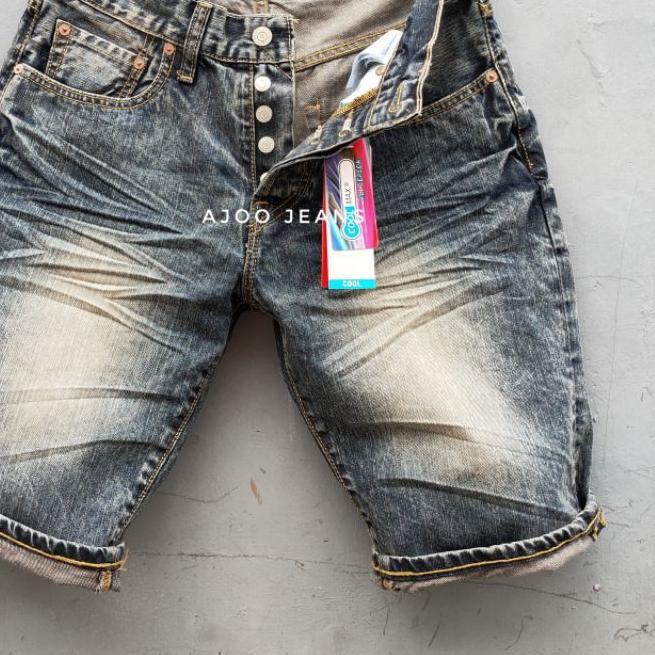 ✵ Celana Pendek Import Pria 501 Snow Ringkel Made In Vietnam 🇻🇳 Terbaru Dan Terlaris ➷