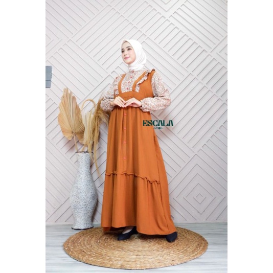 Shakila Dress/Gamis Korea /maxi Rompi bunga
