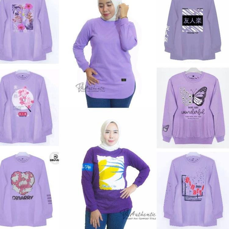 Ready Lilac Series // Dinarry Fashion Style Jumbo // Baju Wanita Lengan Panjang Size M L XL & XXL //