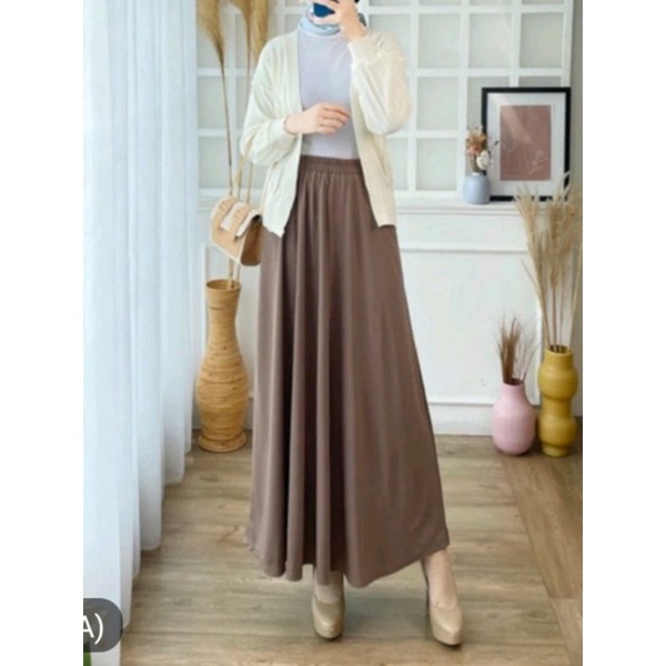 ZIKA Skirt Panjang 100 cm || Rok Polos Mayung Premium