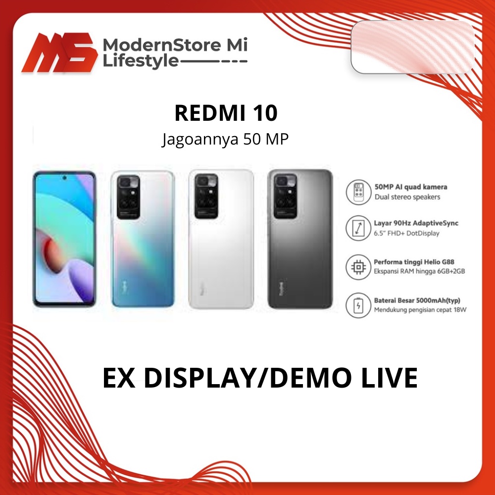 EX DISPLAY REDMI 10 Ram/Rom 6+128GB - HP Only