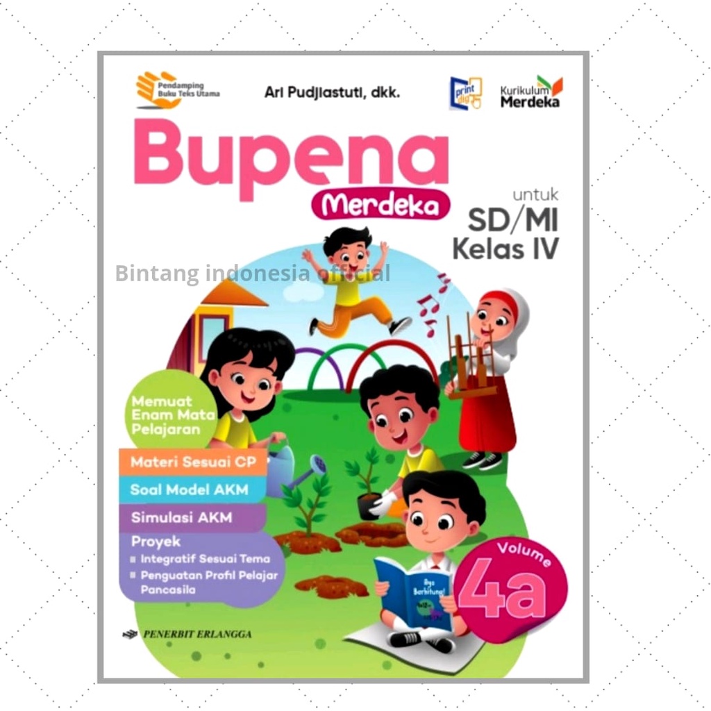 Buku Pelajaran BUPENA 1A,1B &amp; 4A,4B Kurikulum Merdeka