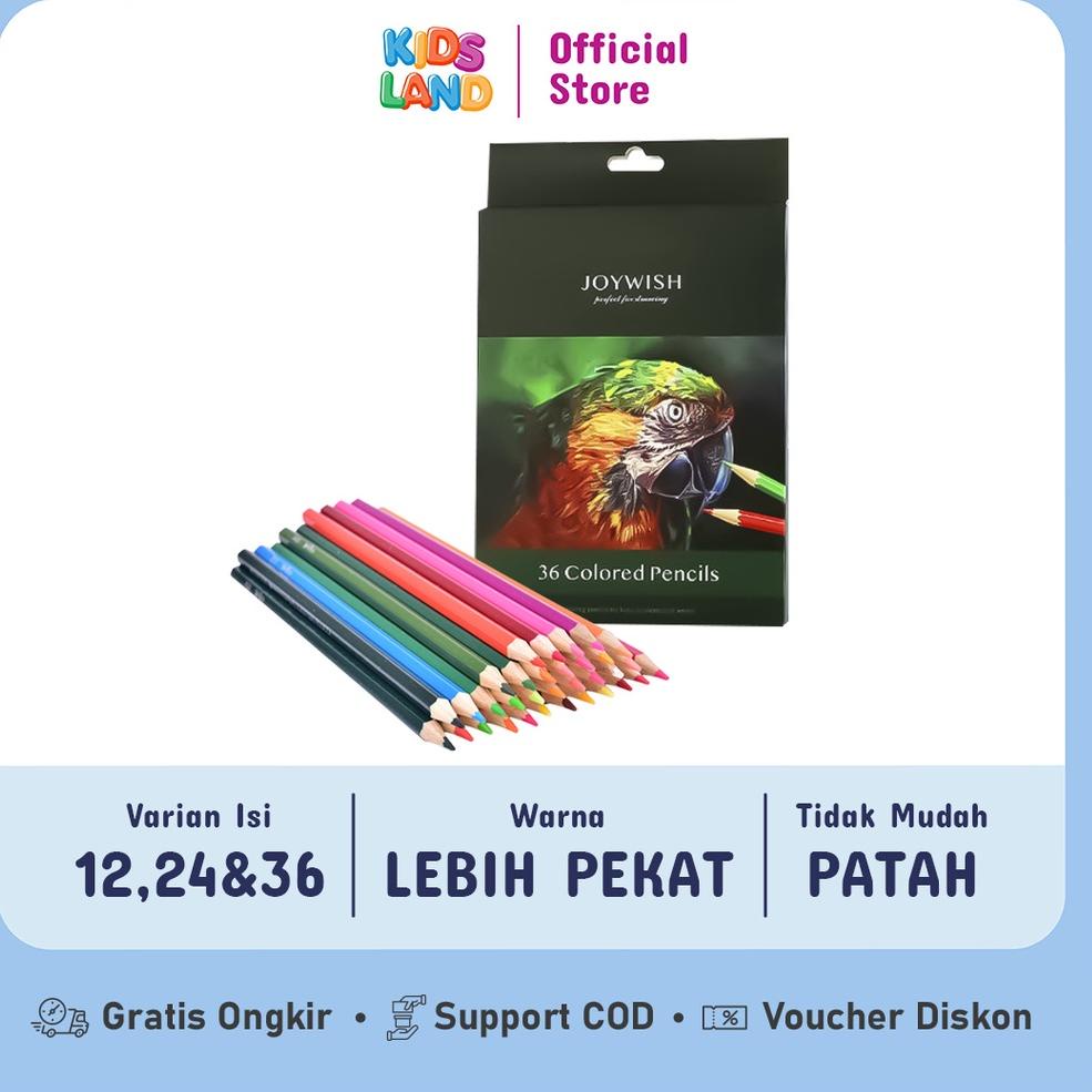 

S37 Pensil Warna Isi 12 24 36 Pcs Warna Lengkap Pensil Warna Panjang KIDS LAND STOCK TERBATAS ░