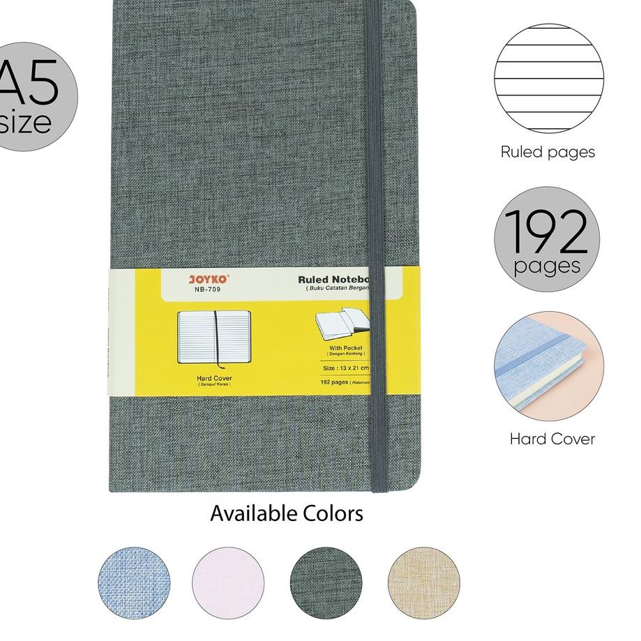 

✨Mall✨ Notebook Buku Tulis Catatan Diary Agenda Joyko Cloth Kain Hard Cover !!