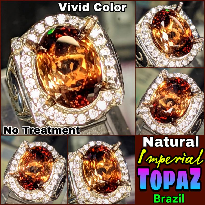 NATURAL IMPERIAL TOPAZ BRAZIL 11,9ct SERTKIFIKAT BKN Blue Yellow Green London Swiss Sapphire Safir R