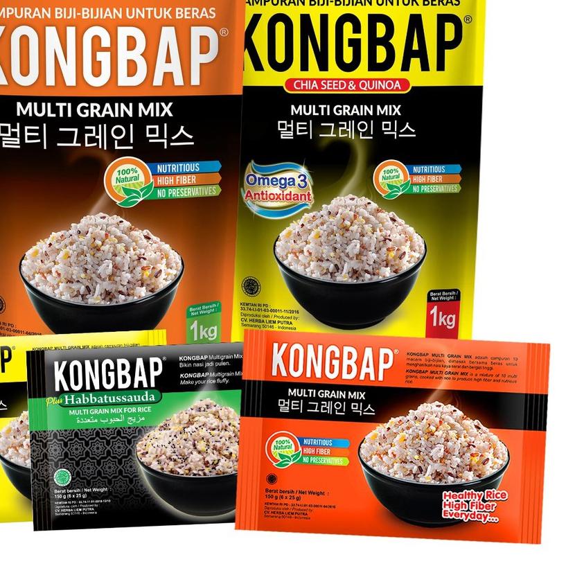 

♙ Kongbap Multigrain Mix Beras Organik 1 Kg Natural Super Food ♣