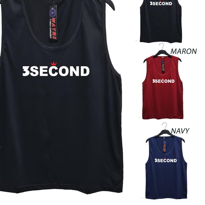 ► NC SINGLET COWO 3SECOND / SINGLET SANTAI /  KAOS TANPA LENGAN / LEKBONG / ATASAN PRIA ✿