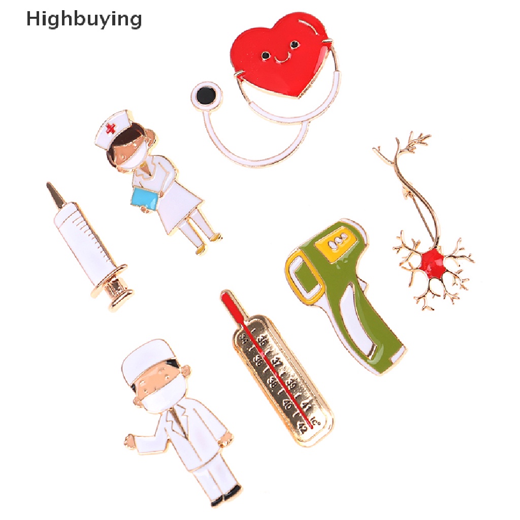 Hbid Pin Logam Lencana Dokter Ekg Ambulance Bentuk Enamel Bros Glory