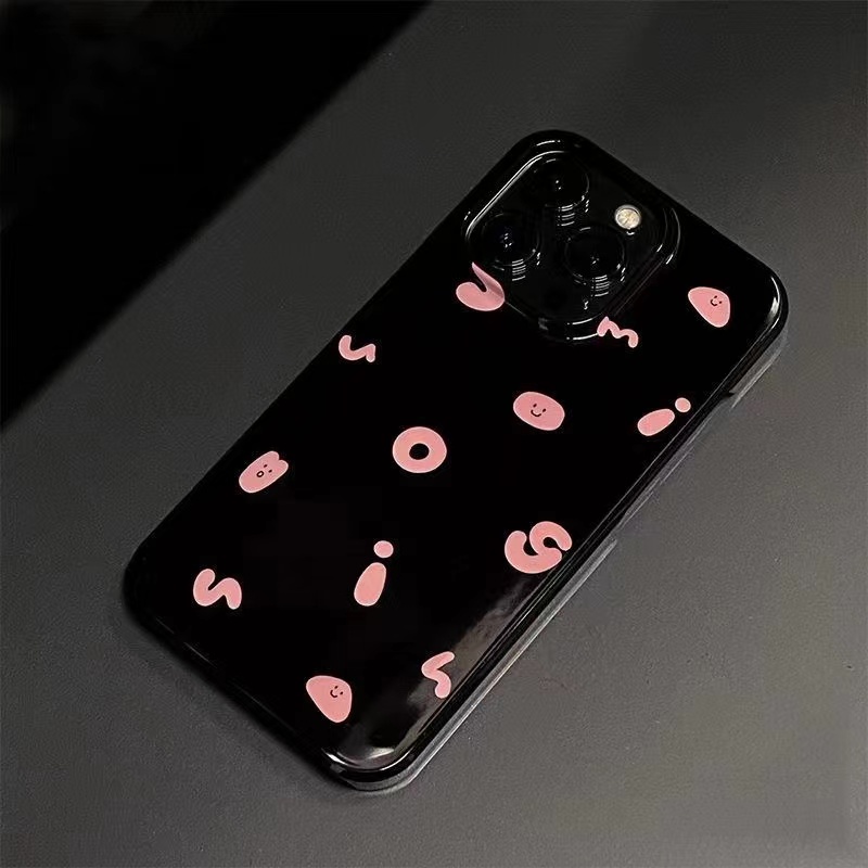 IPHONE Ins Pola Huruf Cocok Untuk Iphone14 14pro 14plus 13 13mini 13pro 13prm iPhone12 7Plus 8Plus Xr XS 13 12mini Pro Max Empat Sudut Casing Ponsel Tahan Guncangan