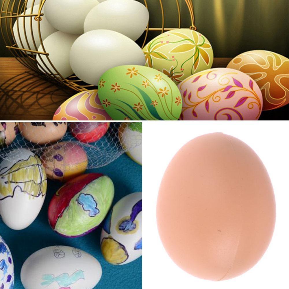 Mxbeauty 5Pcs Telur Buatan 5Pcs/set Pembibitan Hadiah Liburan Perlengkapan Pesta Hen Unggas Menetas Pembibitan Diy Lukisan Simulasi Hen Easter Egg