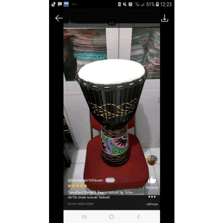 Jimbe 60an lebar 29/30 cm + Tas