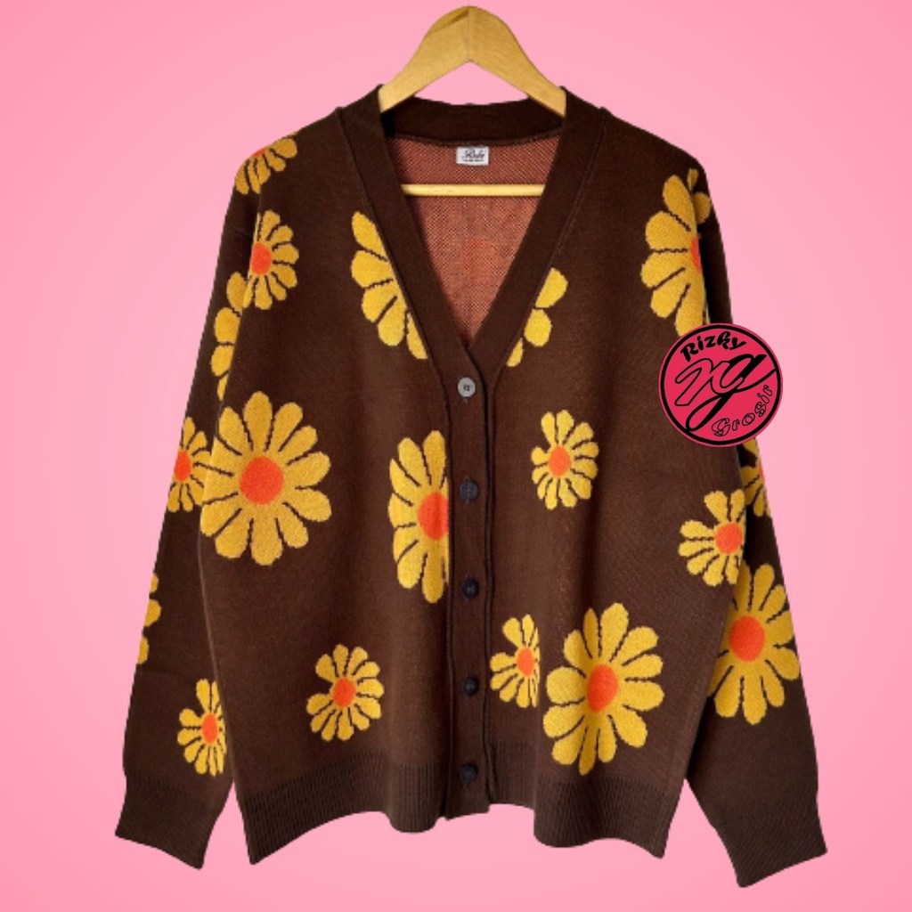 najahstore_officials Aghia flowers knit atasan premium