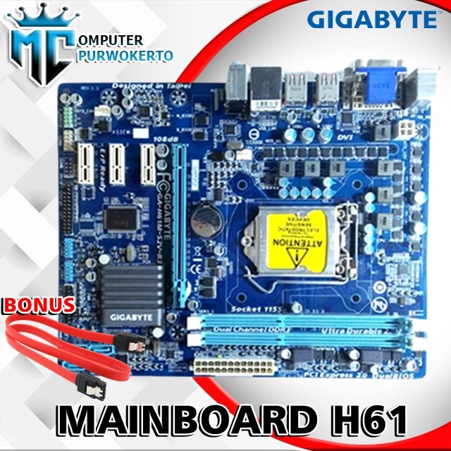 Mainboard Mobo H61 intel LGA 1155 Gigabyte/Asus/Msi