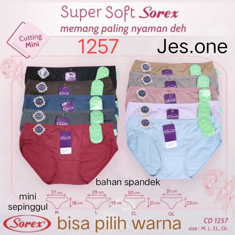 Sorex 1257 Celana Dalam Wanita CD cewek Super Soft Termurah TOKO KEANULOVA