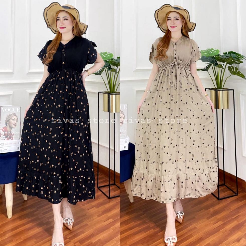 HARGA BERSAHABAT Dress kekinian - Dres rayon premium - Aurel dress - Dres rayon - dress premium