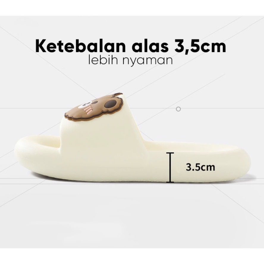 Sandal Slip-On CuteBear H08 Sandal Rumah/Kamar Mandi Slipper Strap Comfy Cowok Cewek