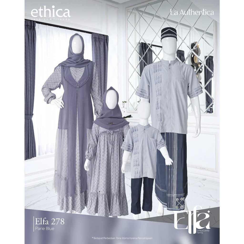 Ethica Elfa Sarimbit 278 Parie Blue / Kahfi 256 - Kahfi kids 183 - Kagumi 279 - Kagumi kids 133 / Fa