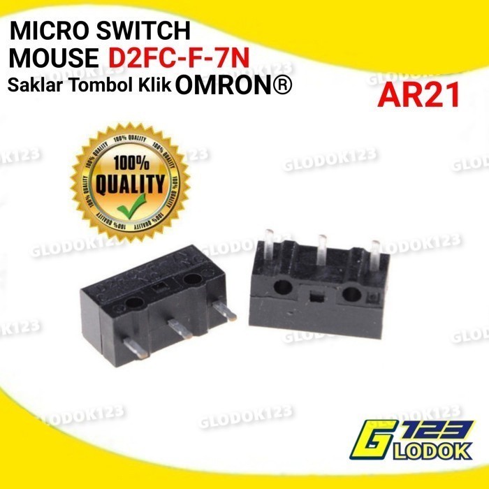 Micro Switch Mouse Omron D2FC-F-7N Saklar Tombol Klik AR21