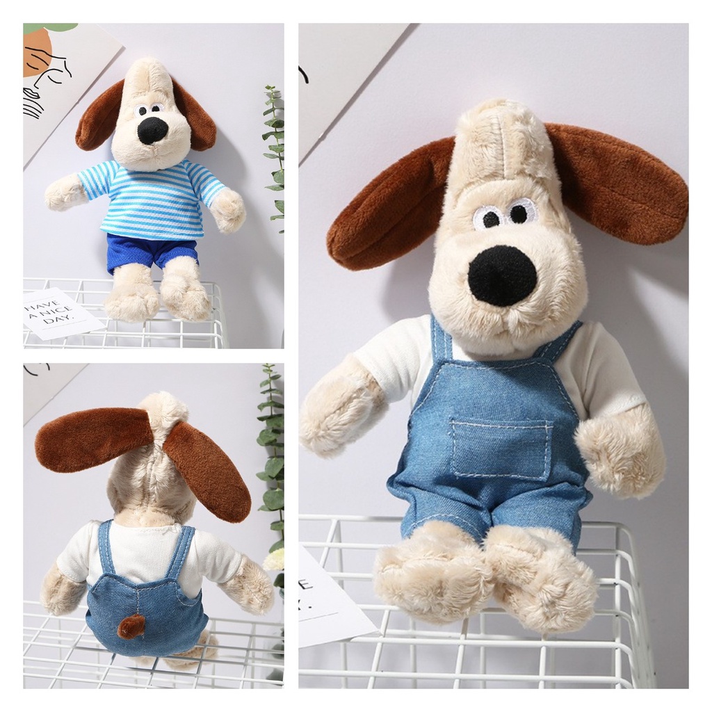 Lembut 20 cm Wallace Gromit Hewan Anjing Mainan Mewah Boneka Anak Hadiah Ornamen